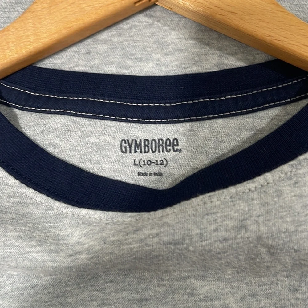 🦏Gymboree boys blue and gray set size L(10-12)GUC